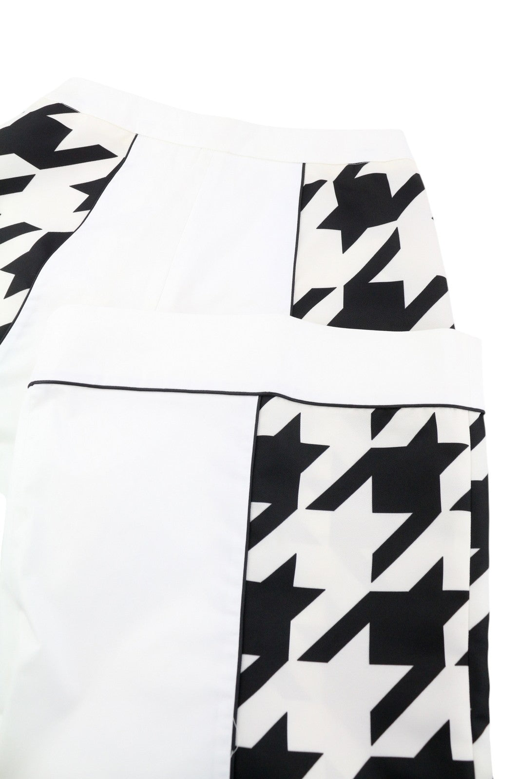 PT TORINO Mia Women Trousers 44 W28 White Flared Leg Patterned Ankle Length Zip