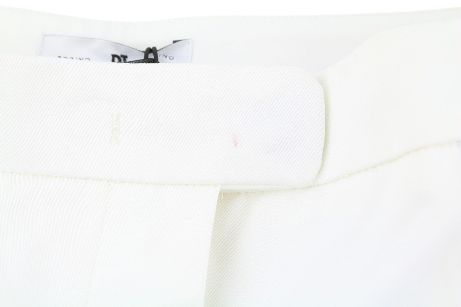 PT TORINO Mia Women Trousers 44 W28 White Flared Leg Patterned Ankle Length Zip