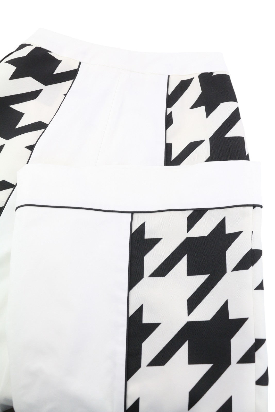 PT TORINO Mia Women Trousers 40 W25 White Flared Leg Patterned Ankle Length