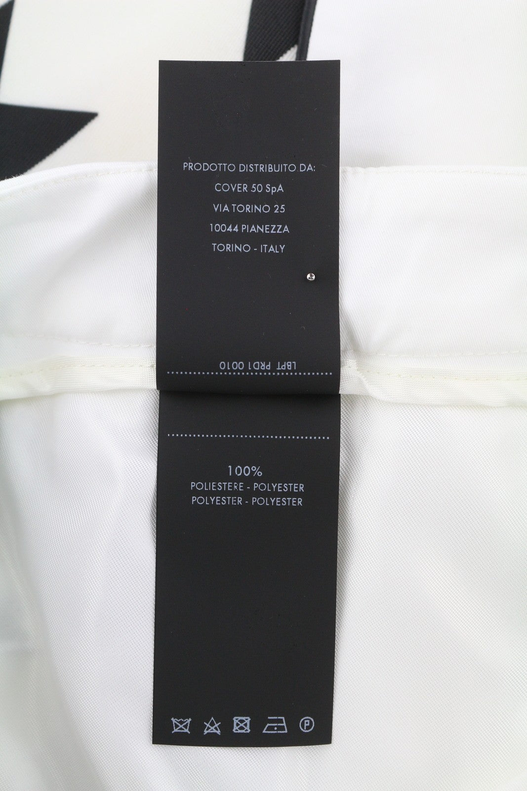 PT TORINO Mia Women Trousers 40 W25 White Flared Leg Patterned Ankle Length