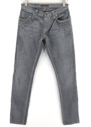 NUDIE JEANS Tight Long John Men Jeans W28/L32 Organic Charcoal Washed Slim Logo