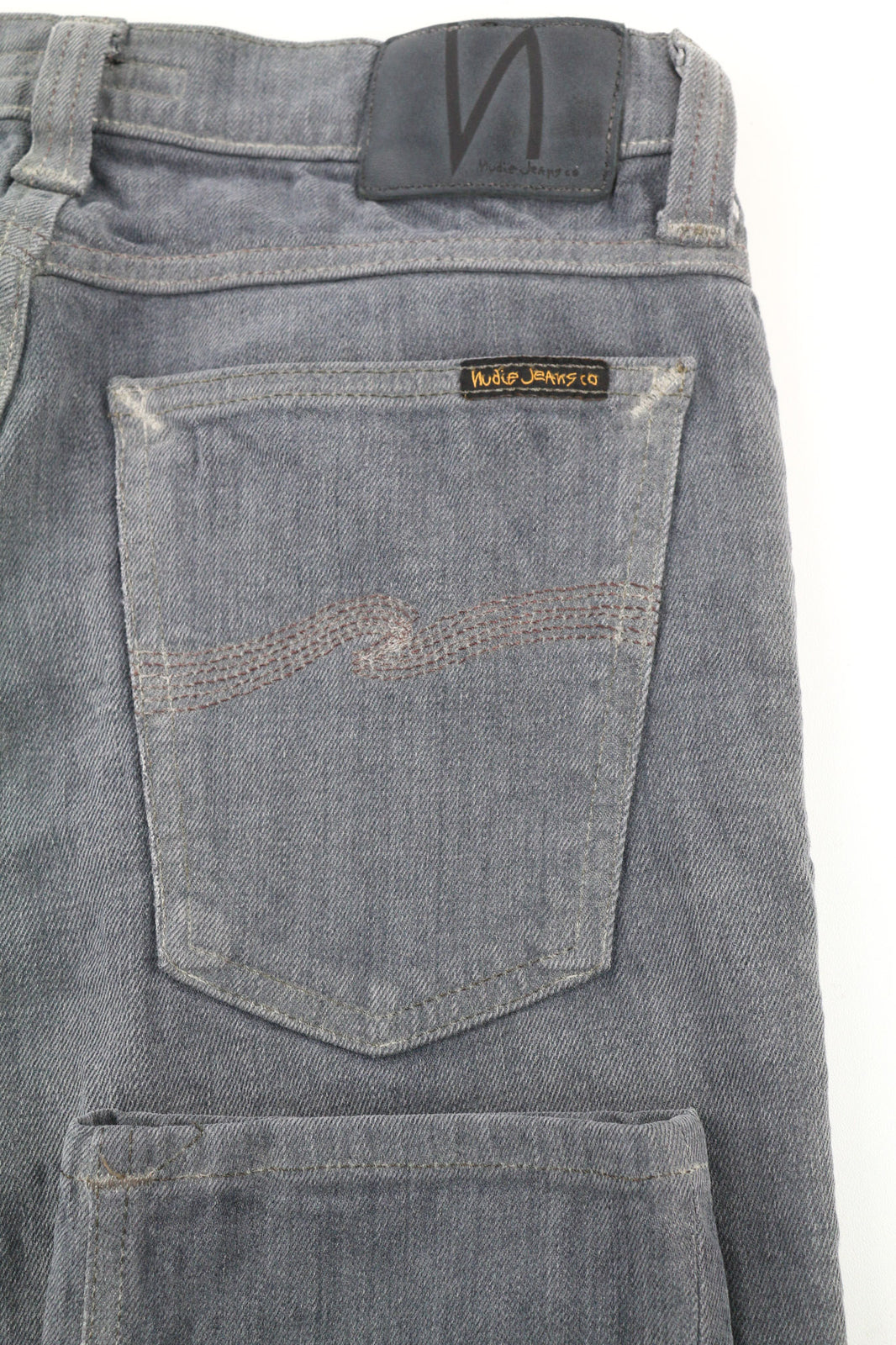 NUDIE JEANS Tight Long John Men Jeans W28/L32 Organic Charcoal Washed Slim Logo