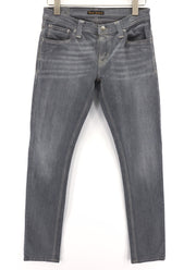 NUDIE JEANS Tight Long John Men Jeans W29/L32 Organic Charcoal Slim Fit Denim