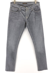 NUDIE JEANS Tight Long John Men Jeans W30/L32 Organic Charcoal Slim Fit Logo