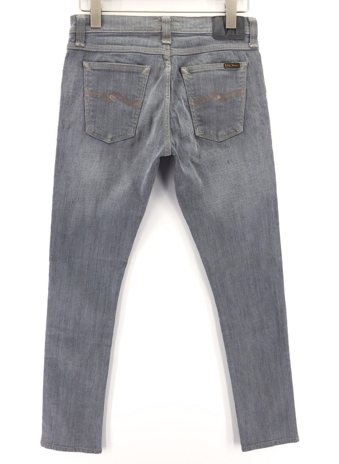 NUDIE JEANS Tight Long John Men Jeans W30/L32 Organic Charcoal Slim Fit Logo