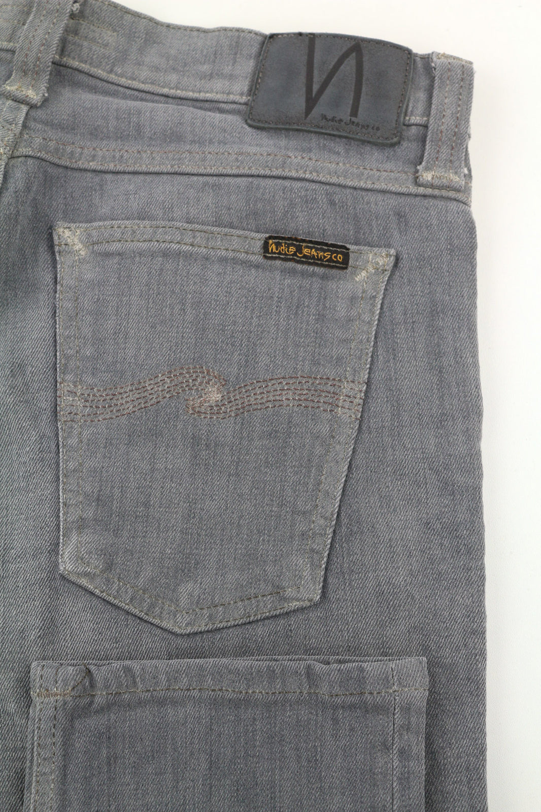 NUDIE JEANS Tight Long John Men Jeans W30/L32 Organic Charcoal Slim Fit Logo