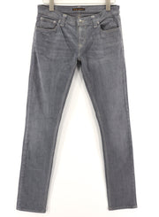 NUDIE JEANS Tight Long John Men Jeans W31/L34 Organic Charcoal Slim Fit Denim