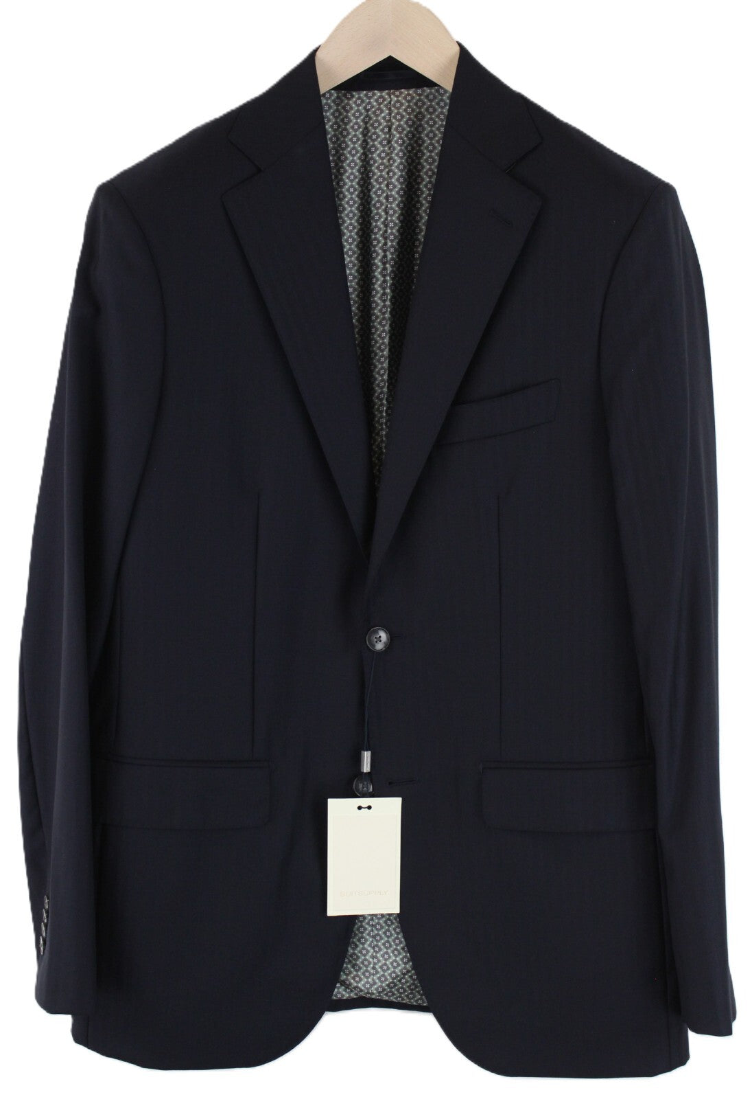 SUITSUPPLY Lazio Blazer UK38 Men's Navy Wool Vented Single-Breasted