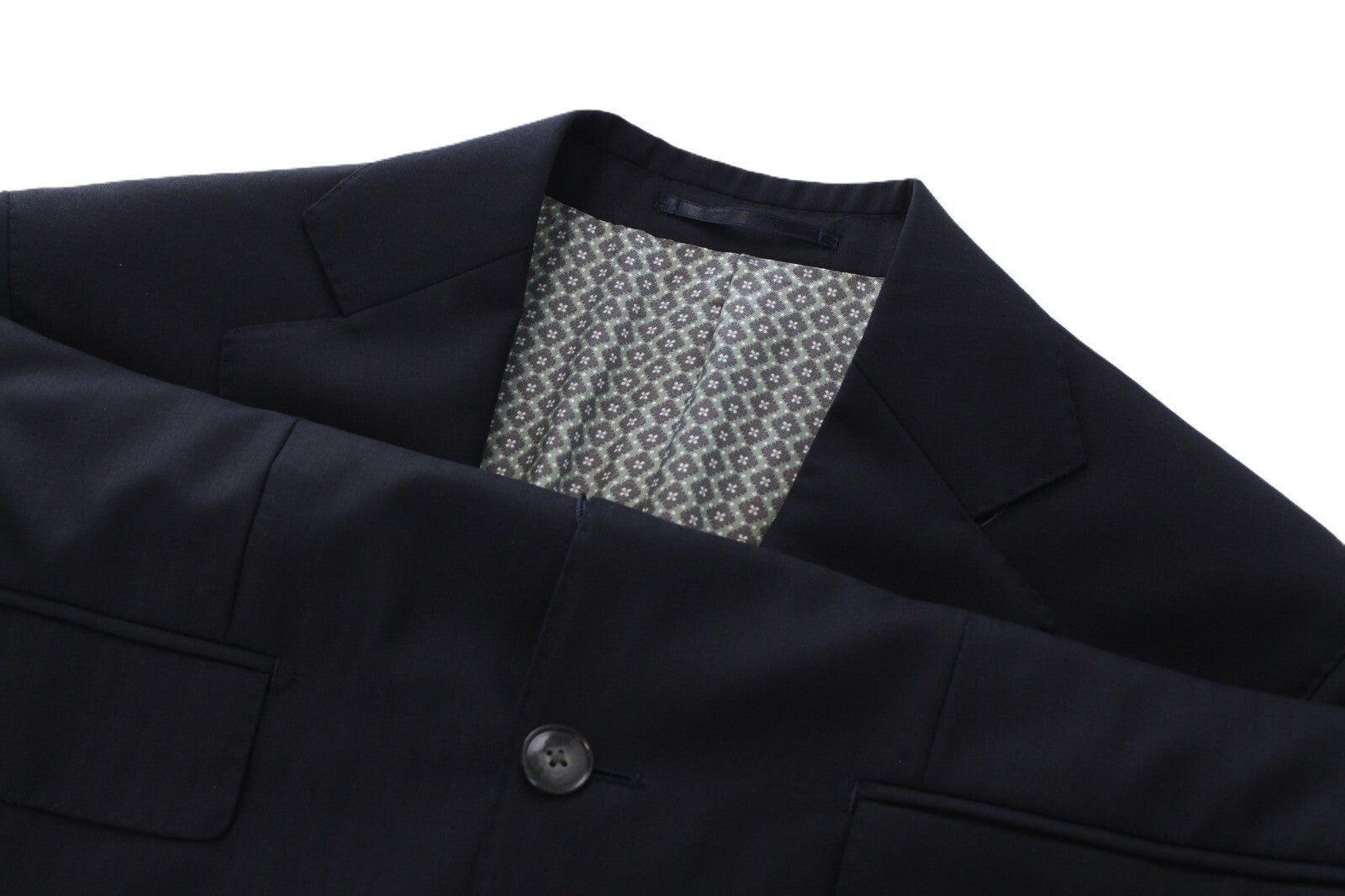 SUITSUPPLY Lazio Blazer UK38 Men's Navy Wool Vented Single-Breasted