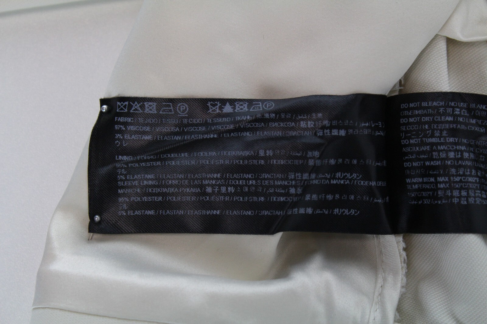 SUISTUDIO Mosie Blazer Women's UK10 Off-White Long Sleeve Cropped