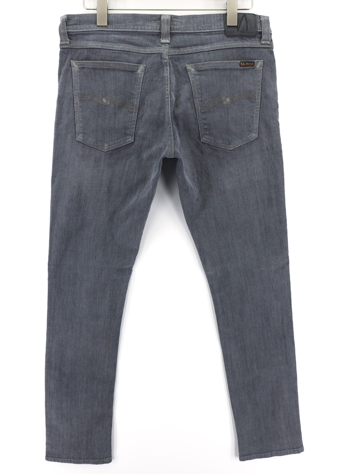 NUDIE JEANS Tight Long John Men Jeans W34/L34 Organic Charcoal Slim Fit Logo