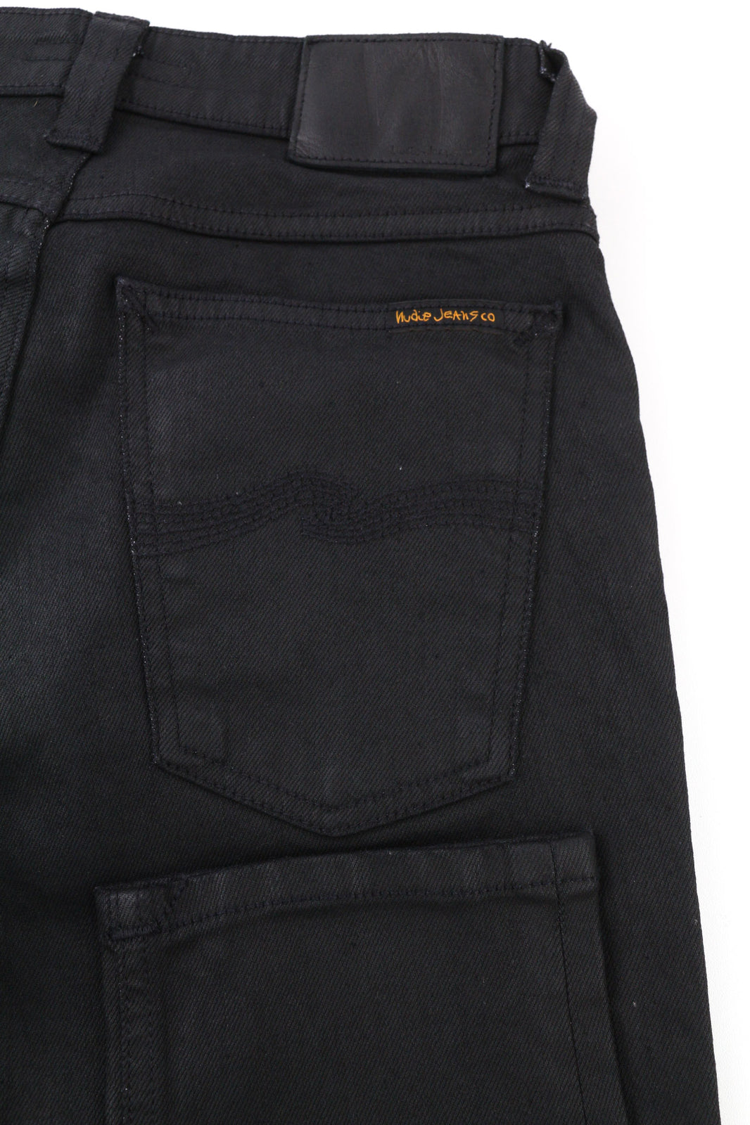 NUDIE JEANS Skinny Lin Men Jeans W29/L32 Black In Black Organic Cotton Coated