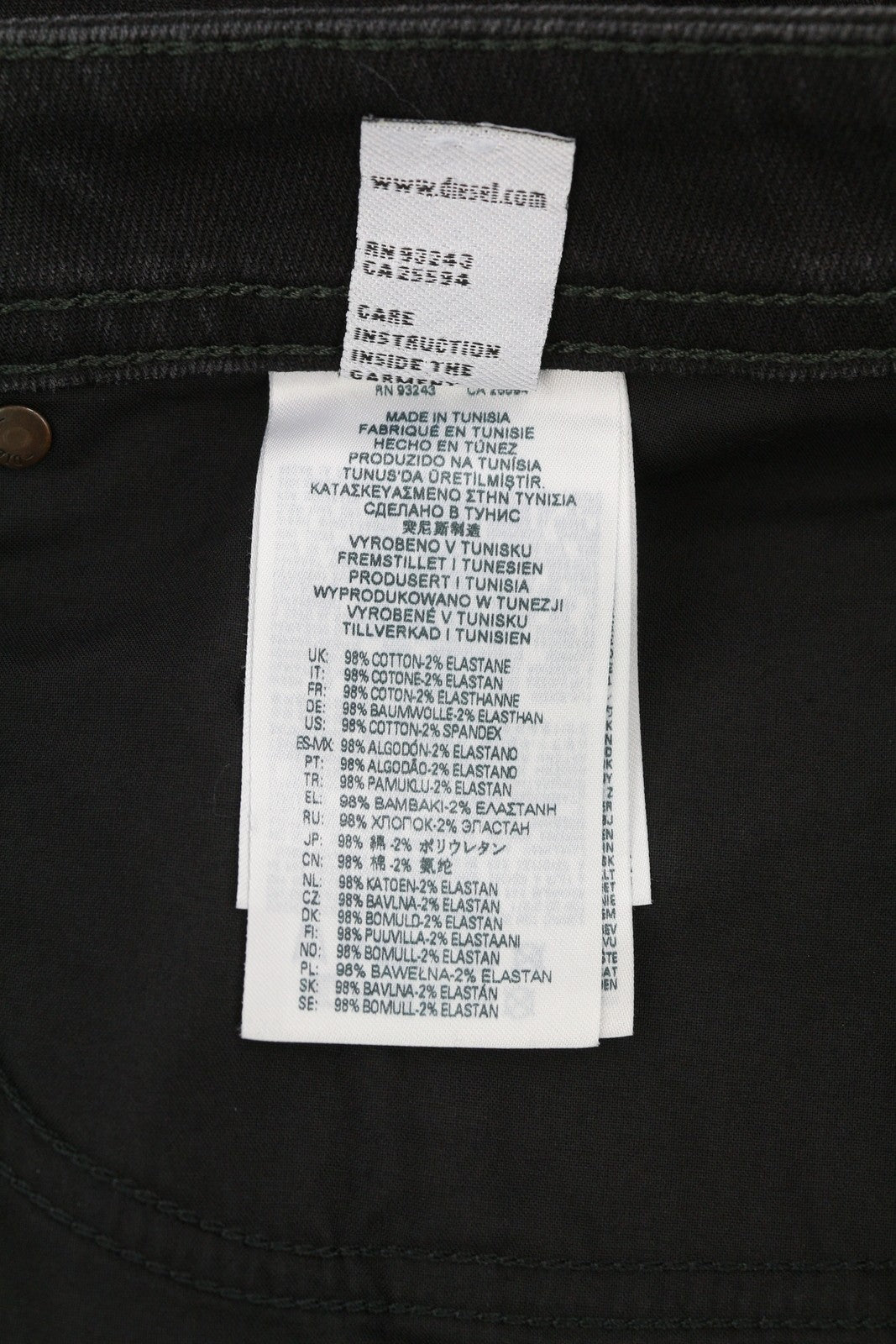 DIESEL Buster 0886Z Men Jeans W38/L32 Regular Slim Tapered Fit Buttoned Dark