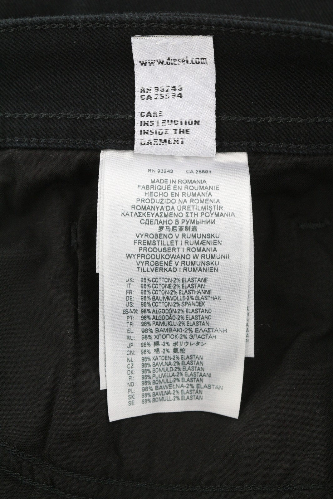 DIESEL Buster 0688H Men Jeans W31/L32 Tapered Fit Buttoned Pockets Denim Black