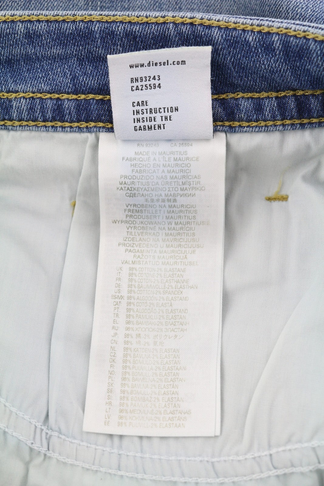 DIESEL Buster RM046 Men Jeans W30/L32 Tapered Fit Stretch Buttoned Washed Blue