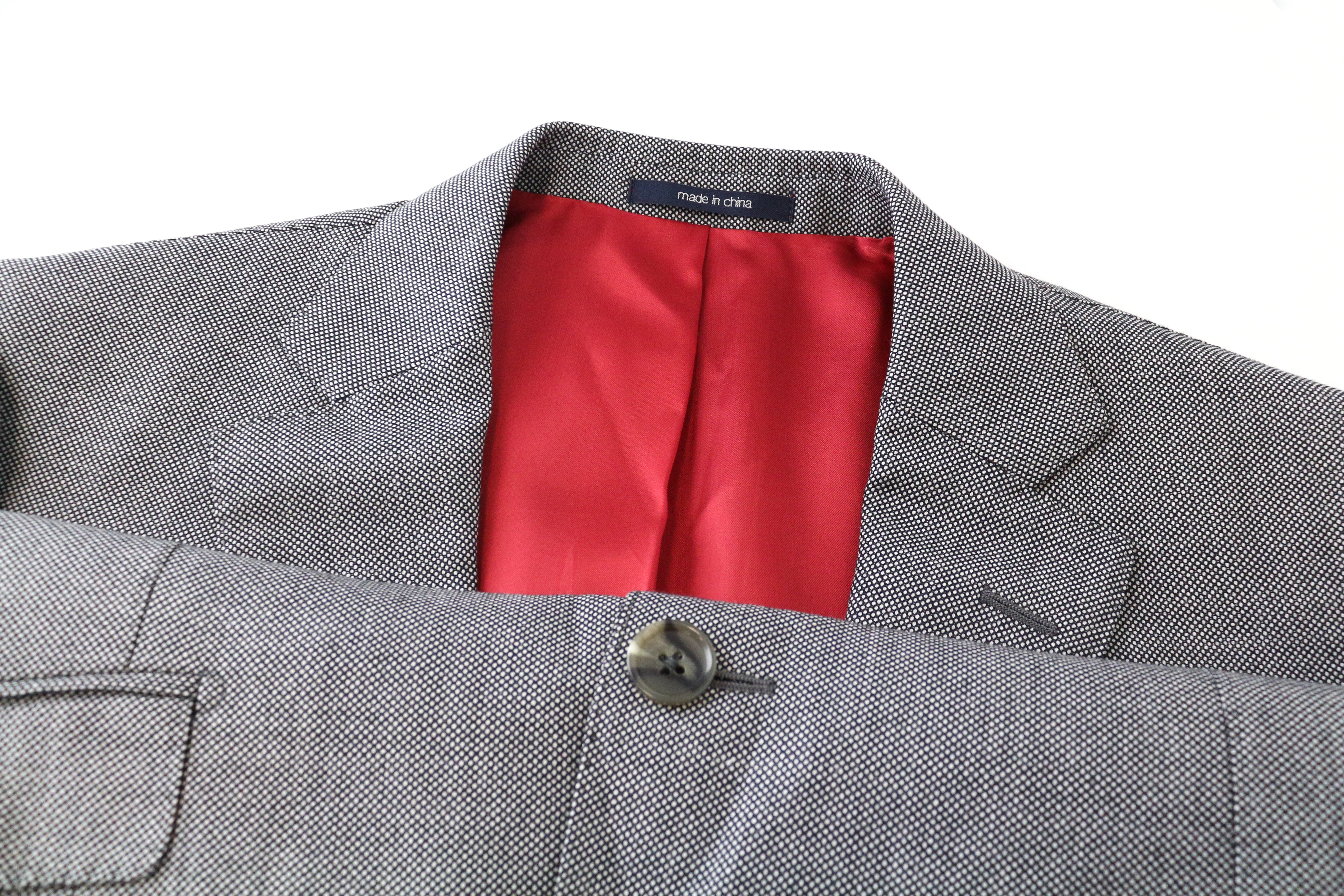 SUITSUPPLY Sienna Blazer UK38R Men's Super 130's Wool Grey Single-Breasted