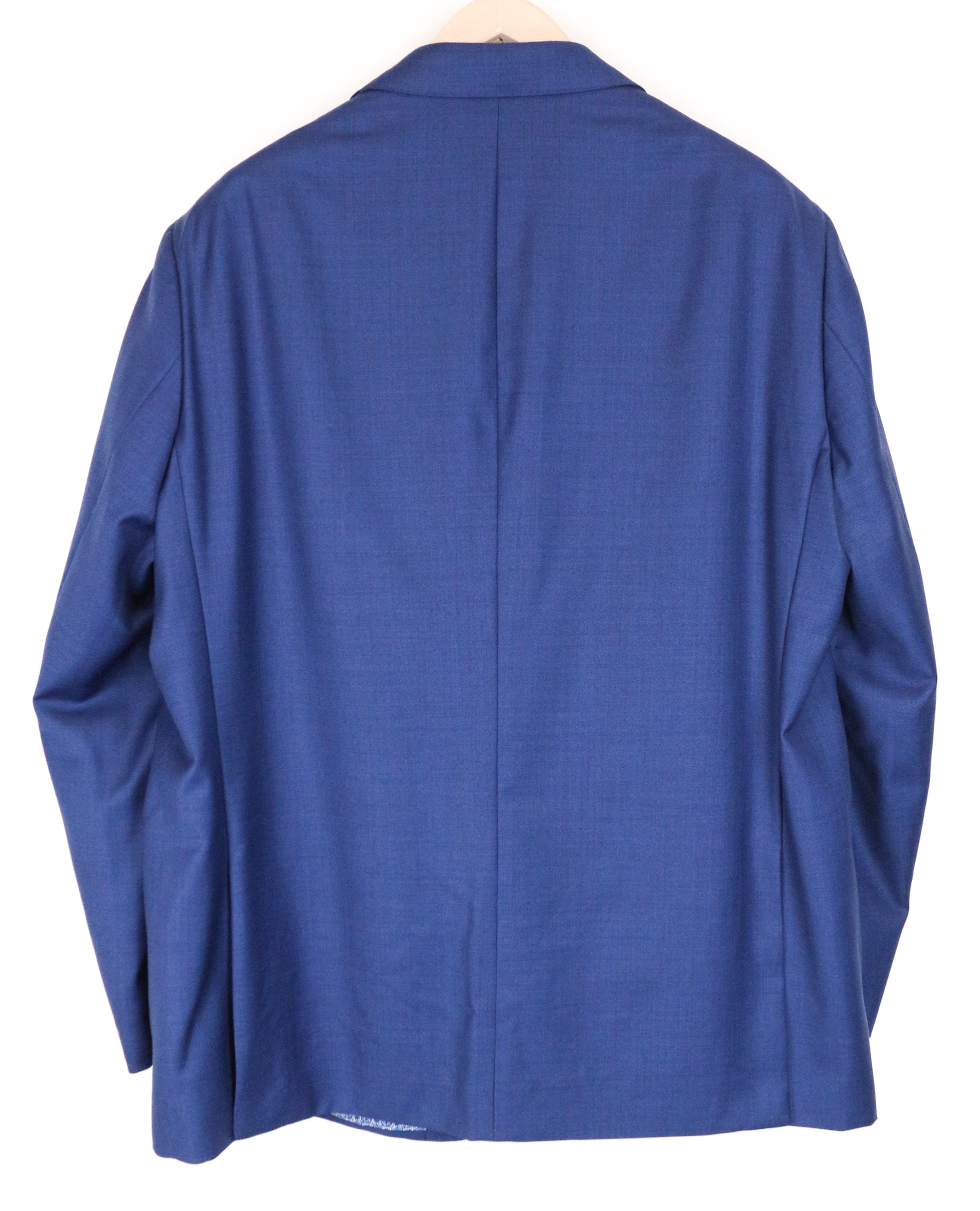 SUITSUPPLY Lazio UK52S vyriškas mėlynas švarkas su vilnoniu pamušalu ir sagomis 