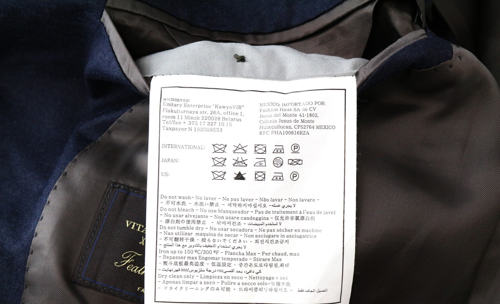 „SUITSUPPLY“ vyriškas „Jort Patch“ švarkas, UK44R, tamsiai mėlynas, vilnos ir kašmyro bei šilko mišinio audinys