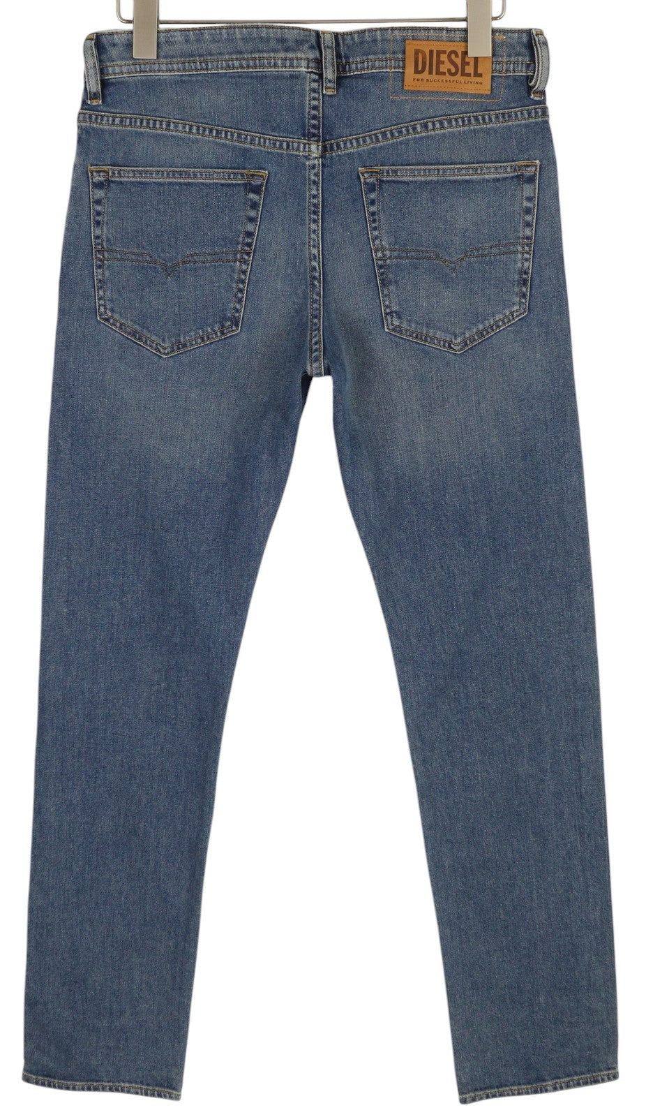 DIESEL Buster 009EI Men Jeans W31/L32 Tapered Fit Buttoned Washed Blue Denim