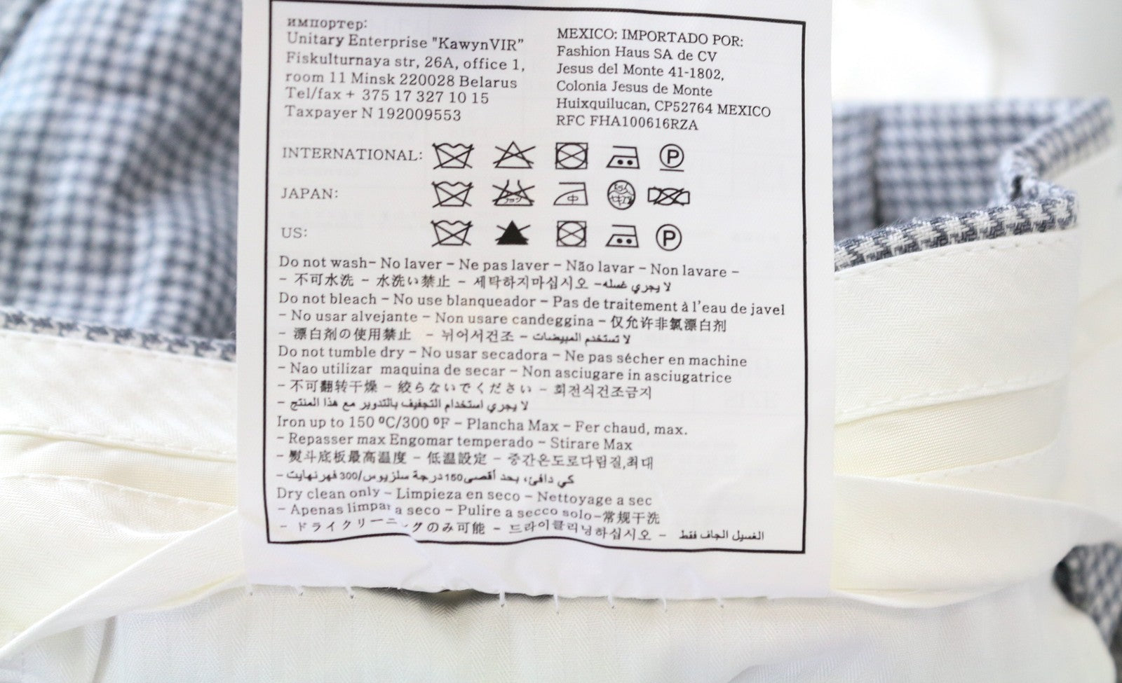 SUITSUPPLY Brescia UK42S Men's Trousers Grey Linen Pleated Patterned Pants