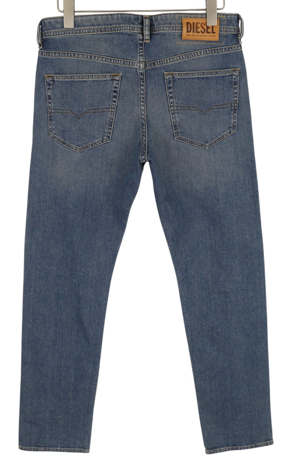 DIESEL Buster 009EI Men Jeans W32/L32 Tapered Fit Buttoned Washed Blue Denim