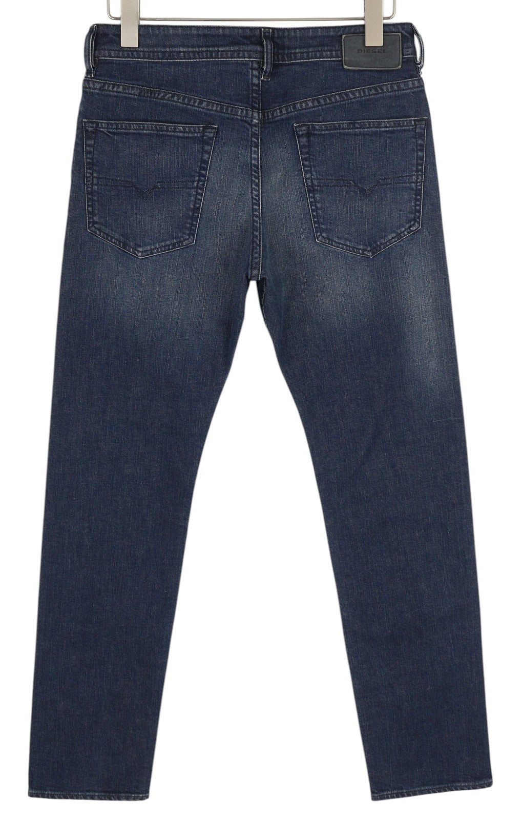 DIESEL Buster 084TU Men Jeans W30/L32 Tapered Fit Stretch Buttoned Washed Blue