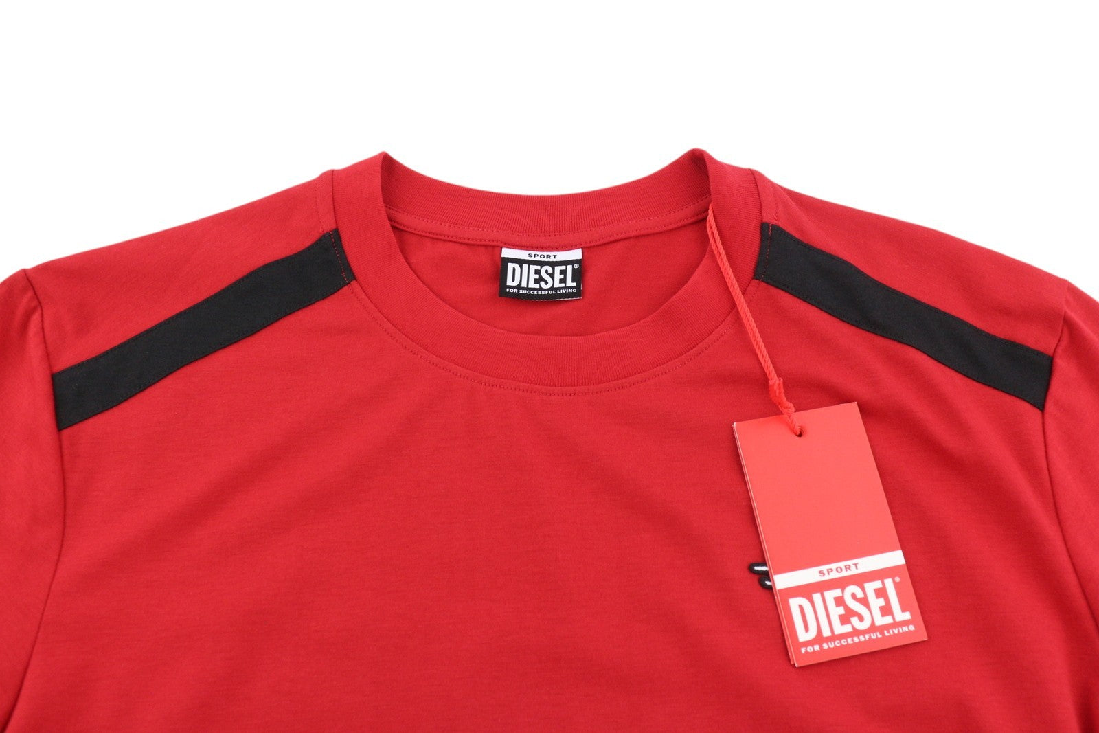 DIESEL Amtee-Freasty-HT04 Men's T-Shirt M Sport Short Sleeve Crew Neck Logo Red