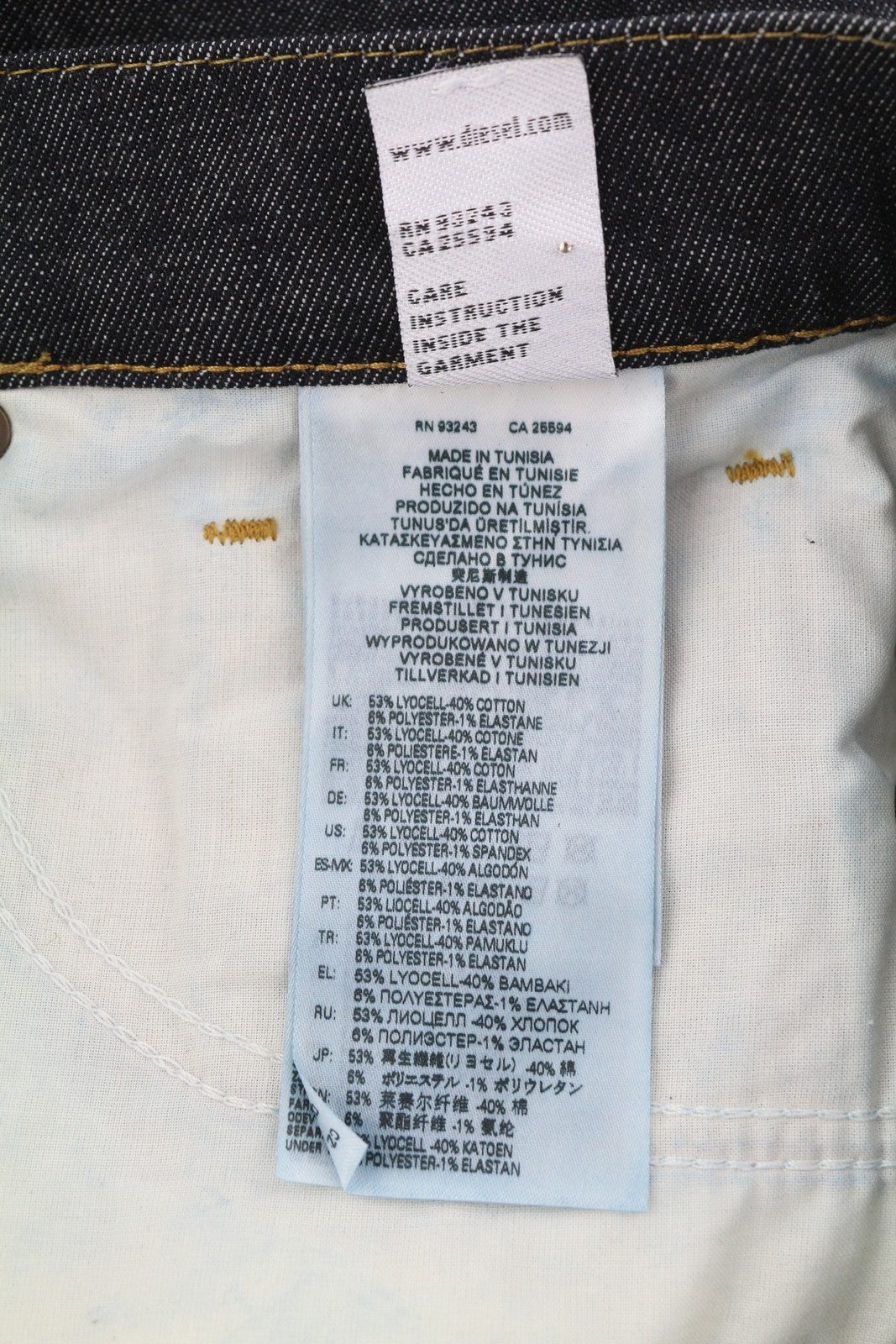 DIESEL D-Strukt 009HF Men Jeans W30/L30 Slim Stretch Zipper Dark Blue RRP€160