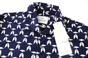 SCOTCH & SODA Ams Couture Men's Shirt M Slim Navy Pattern Cotton Blend Stretch