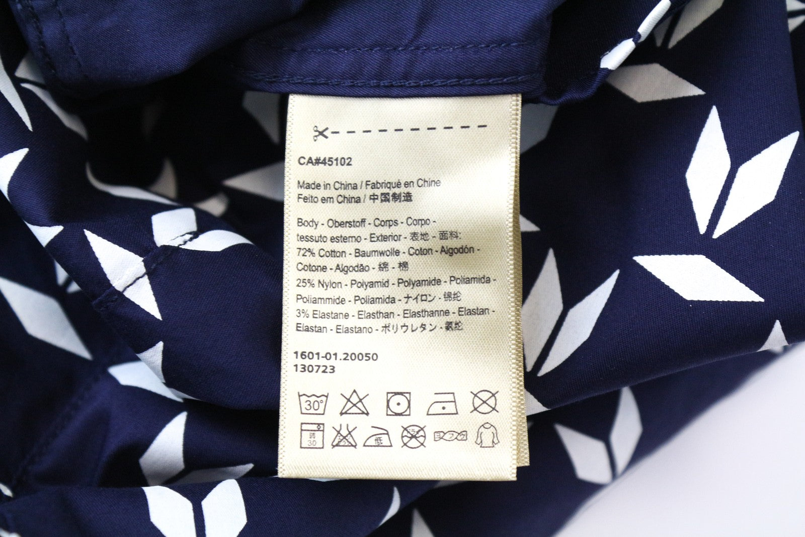 SCOTCH & SODA Ams Couture Men's Shirt M Slim Navy Pattern Cotton Blend Stretch