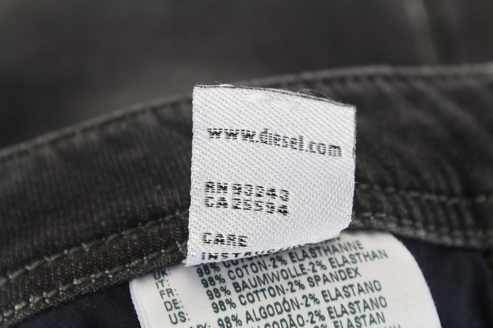 Men's DIESEL Jeans Krooley CB-NE 069EM W32 Grey Distressed Jogg Slim Stretch