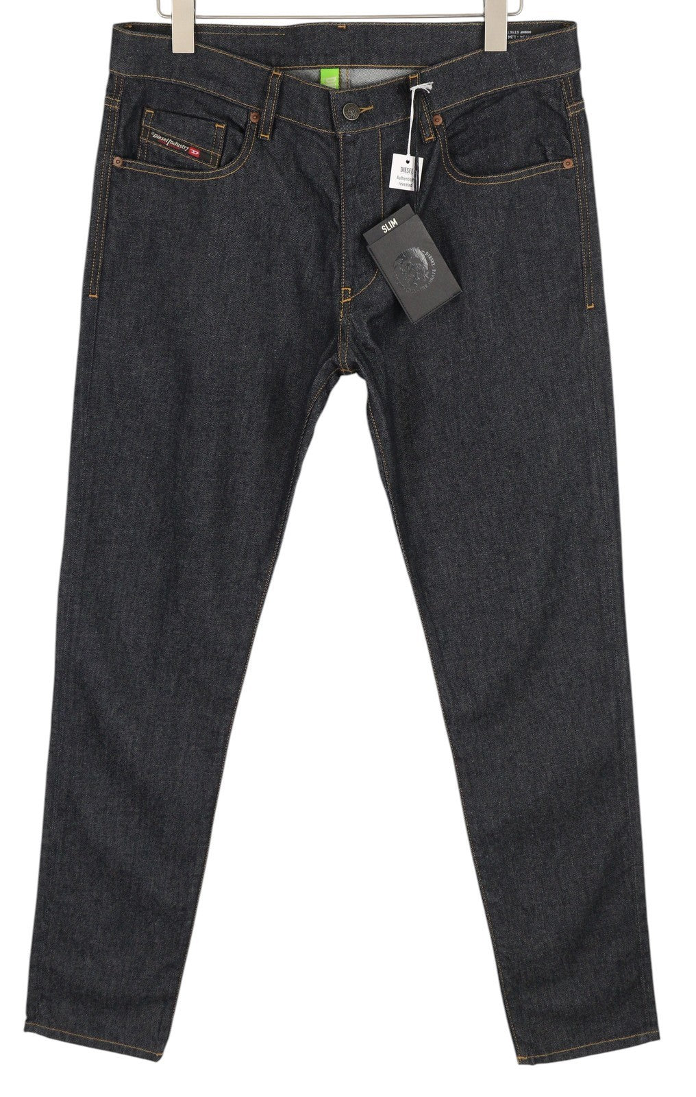 DIESEL D-Strukt 009HF Men Jeans W34/L34 Slim Fit Stretch Zipper Denim Dark Blue