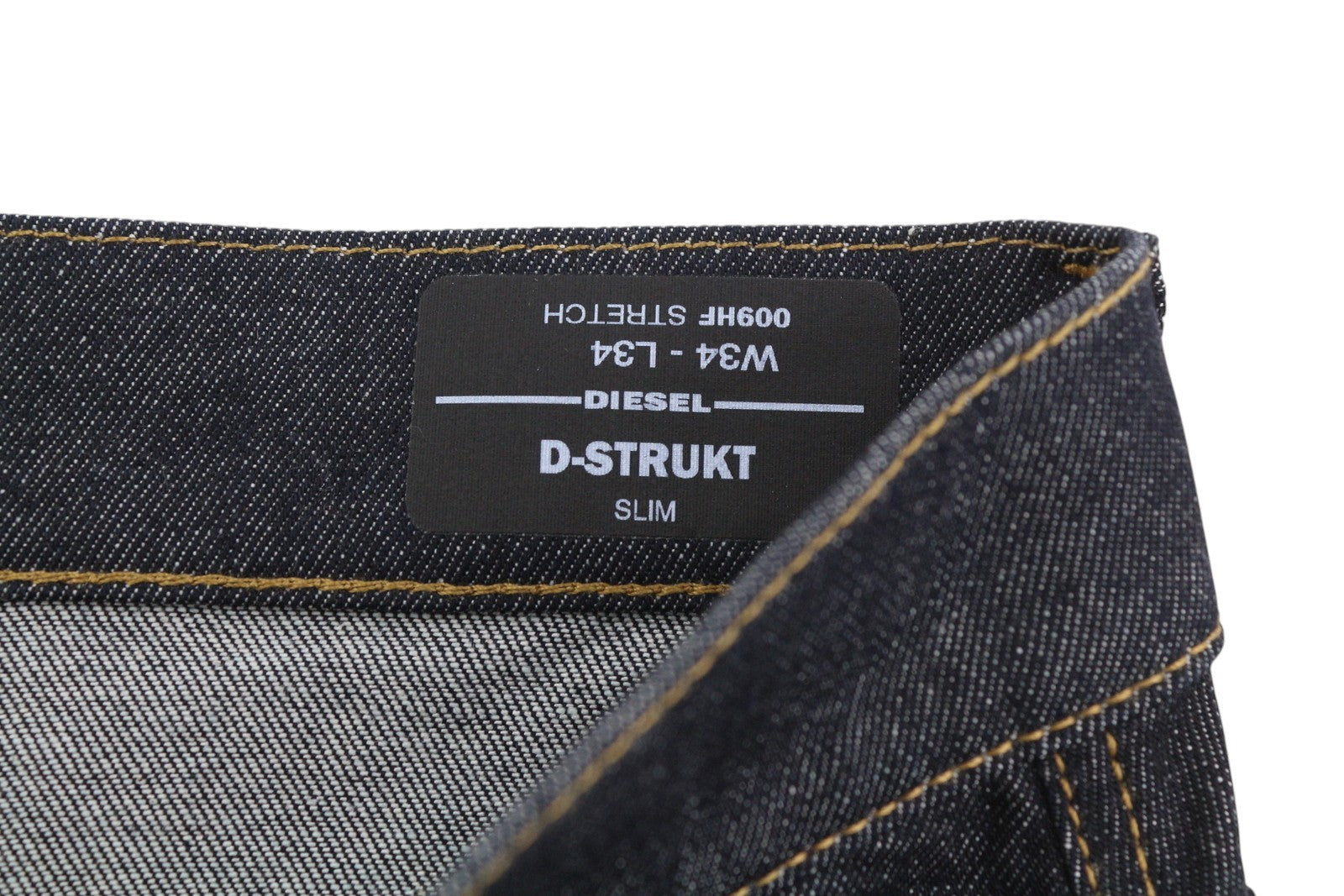 DIESEL D-Strukt 009HF Men Jeans W34/L34 Slim Fit Stretch Zipper Denim Dark Blue
