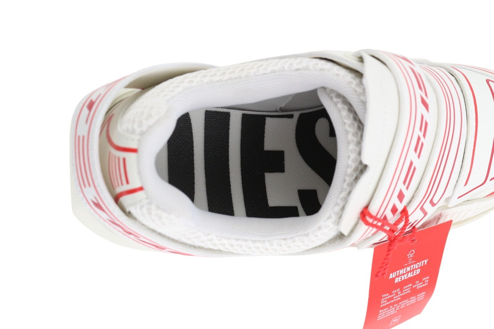 DIESEL S-Pendhio Lc Men Sneakers EU42.5 White Almond Toe Pull On Low RRP€295