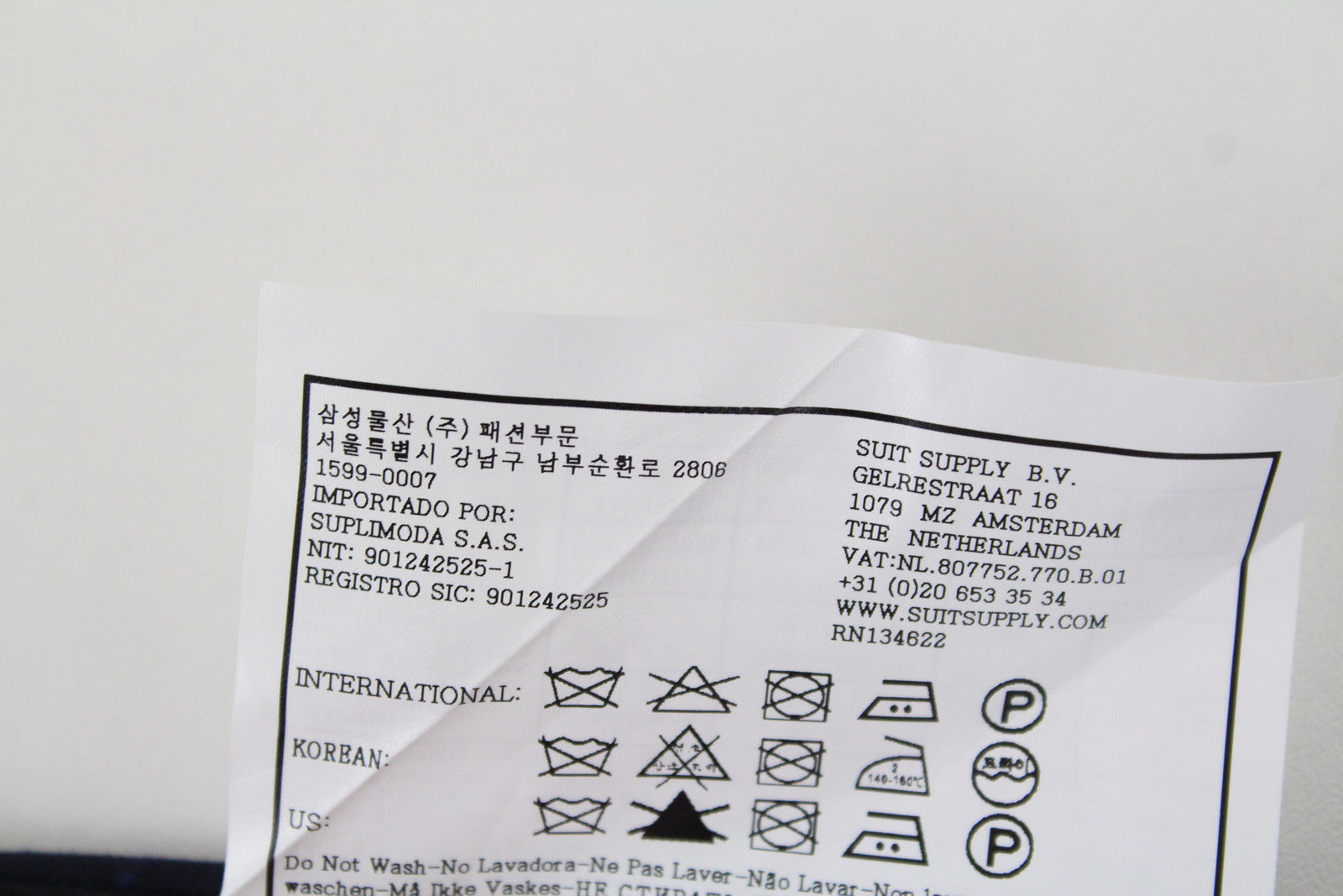 Men's SUITSUPPLY Brescia Trousers UK52S Wool Striped Pleated Navy