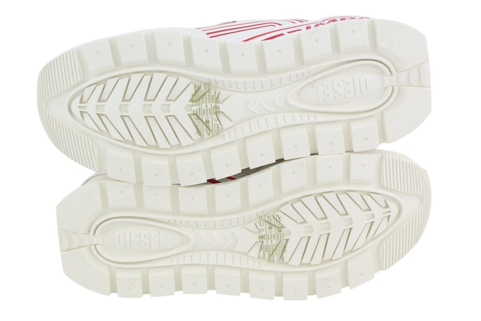 DIESEL S-Pendhio Lc Men Sneakers EU44.5 White Almond Toe Pull On Low RRP€295