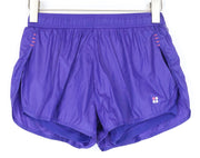 SWEATY BETTY XS Purple Gym Shorts Women's Layered Logo Pull-On Activewear