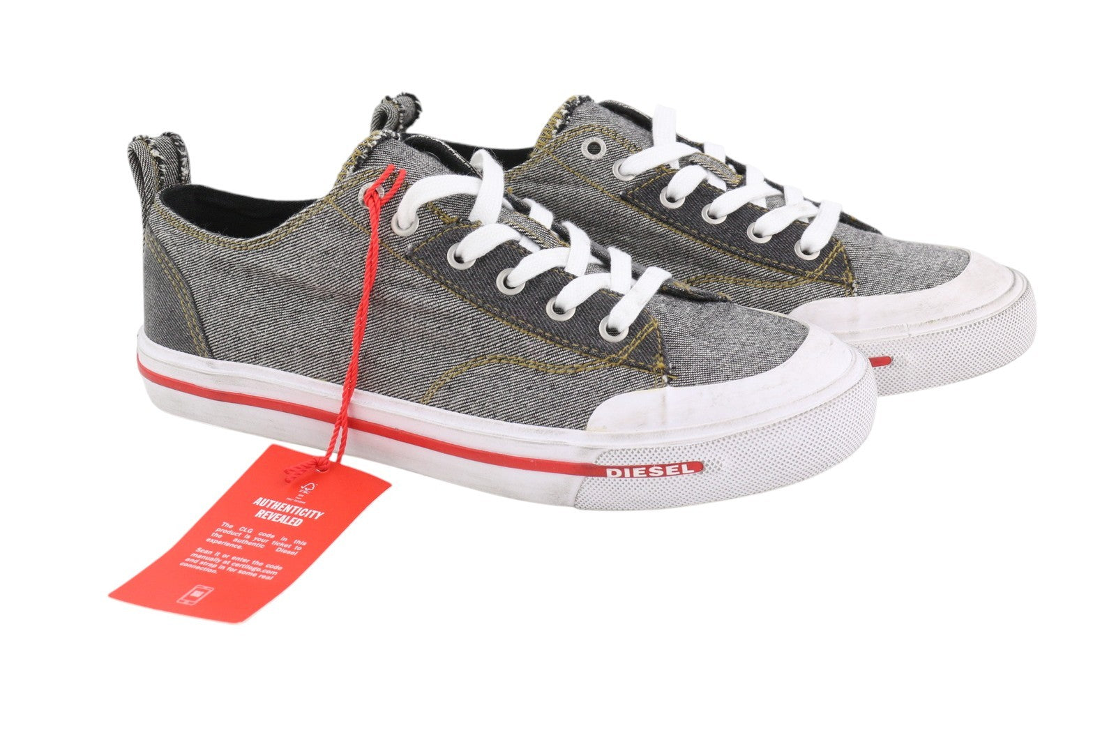 DIESEL S-Athos Low Men Sneakers EU42 Dark Low Top Laced Almond Toe RRP€175