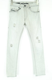 Vyriški DIESEL Thommer 0676M džinsai W26/L30 šviesiai pilki, ploni, tamprūs 