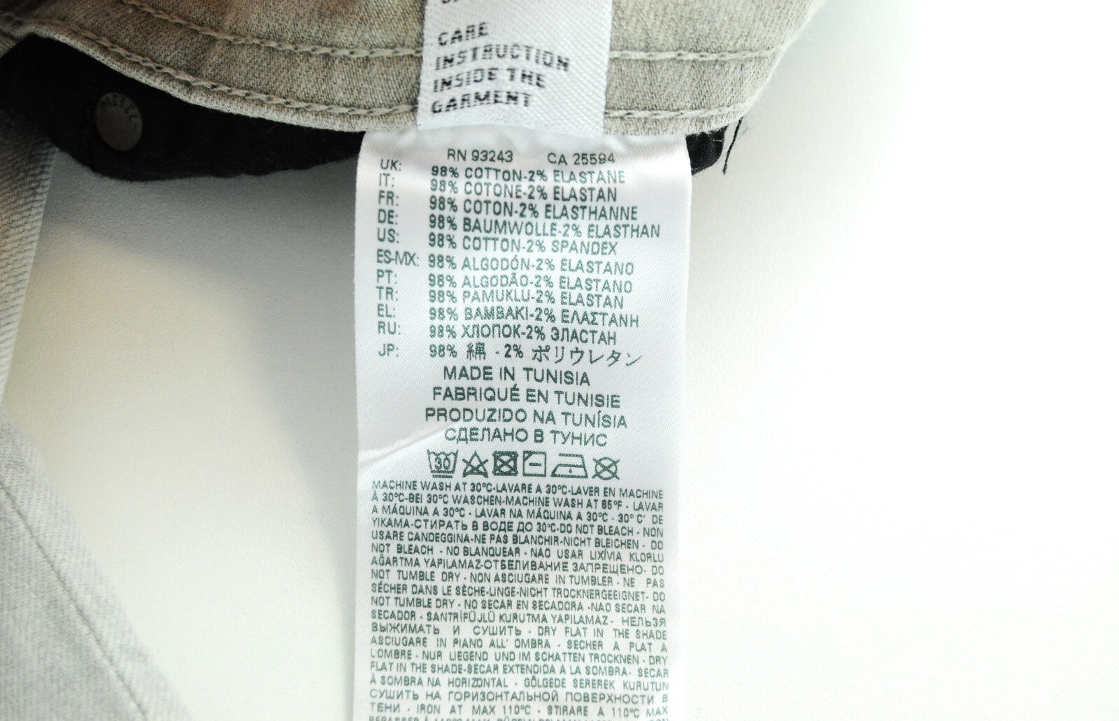 DIESEL Thommer 0676M Men's Jeans W27/L30 Slim Skinny Ripped Grey Stretch