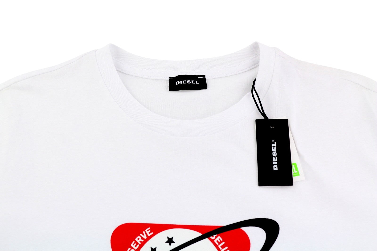 DIESEL T-Diegos-K24 Men's T-Shirt M White Short Sleeve Crew Neck Cotton Tricot