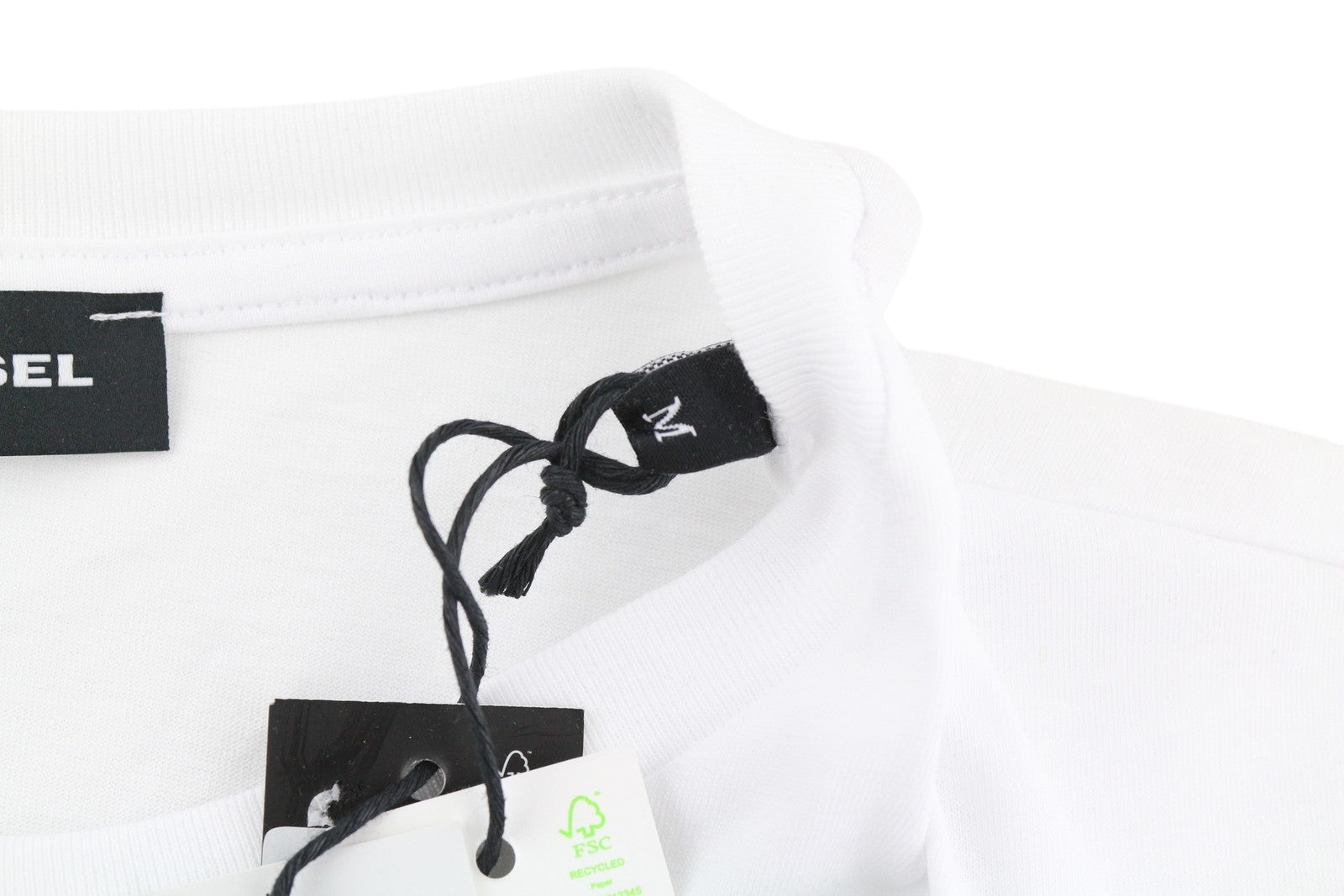 DIESEL T-Diegos-K24 Men's T-Shirt M White Short Sleeve Crew Neck Cotton Tricot