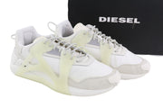 DIESEL S-Serendipity Mask Men Sneakers EU45 White Almond Toe Laced Logo RRP€130