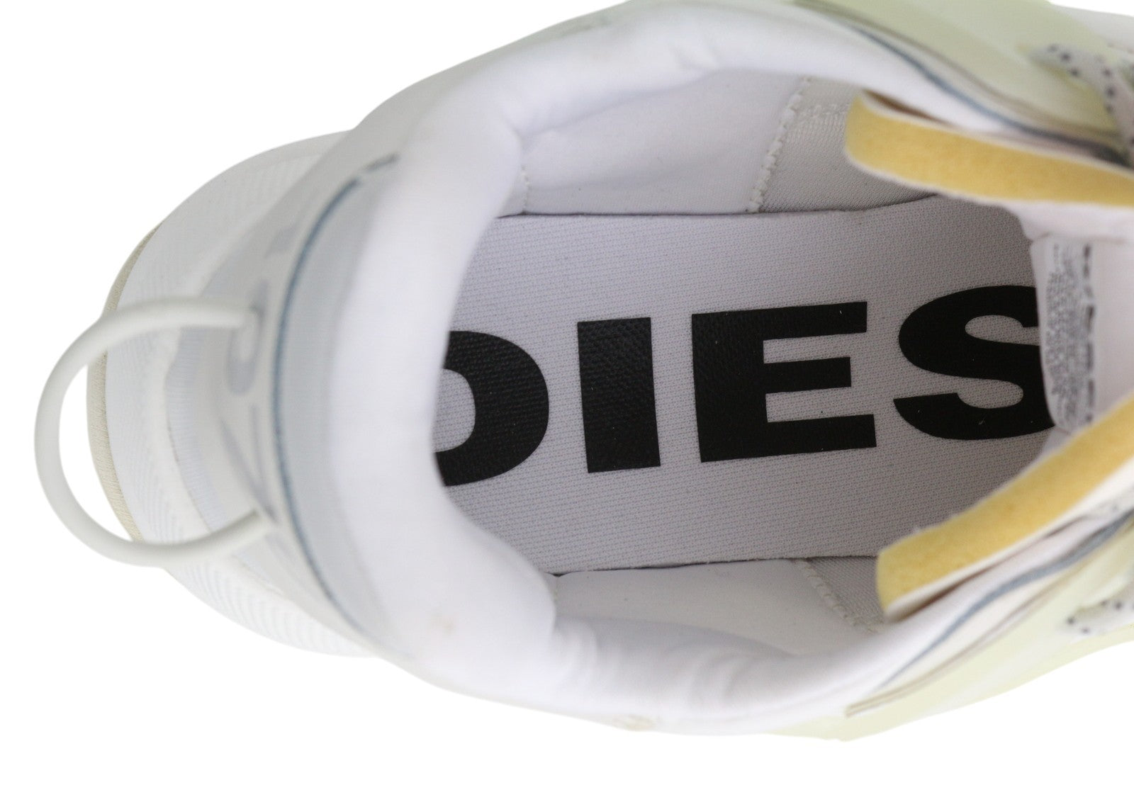 DIESEL S-Serendipity Mask Men Sneakers EU45 White Almond Toe Laced Logo RRP€130