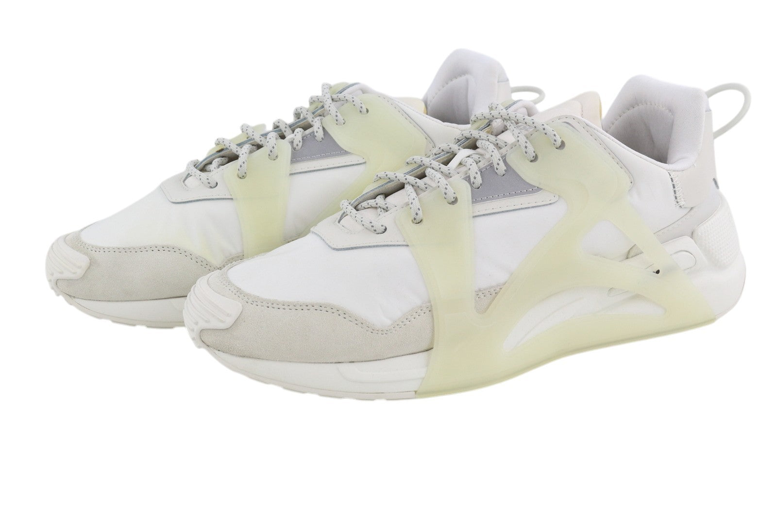 DIESEL S-Serendipity Mask Men Sneakers EU45 White Almond Toe Laced Logo RRP€130