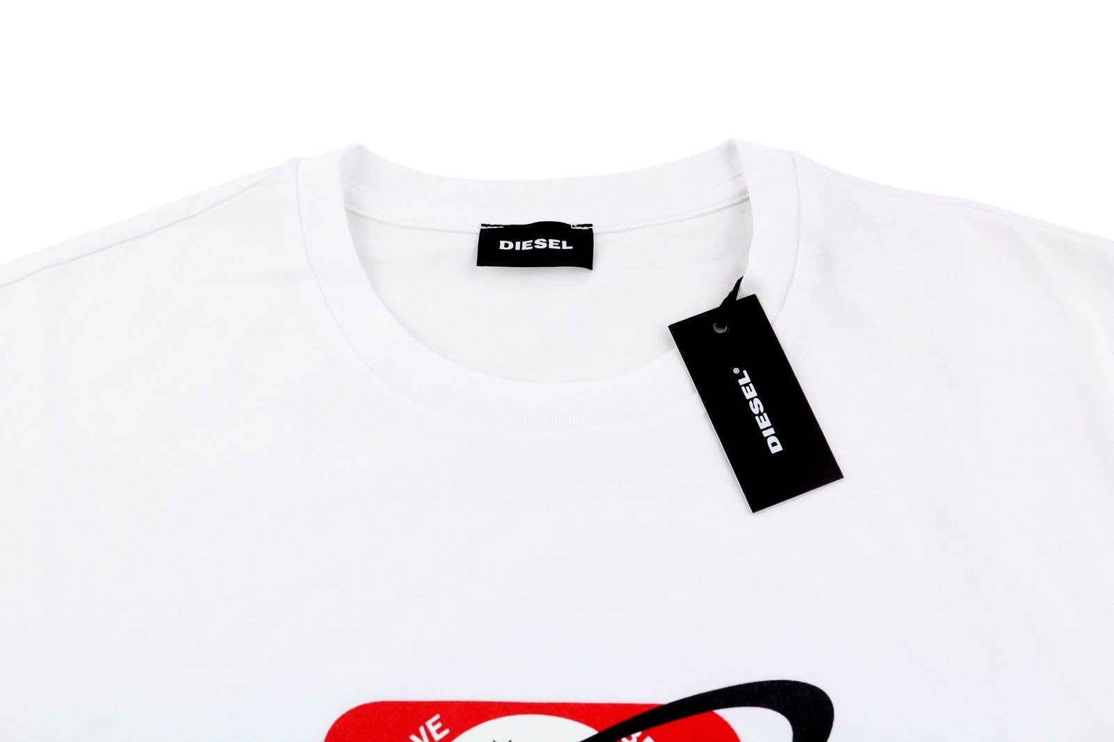 DIESEL T-Diegos-K24 Men's T-Shirt L White Short Sleeve Crew Neck Cotton Tricot