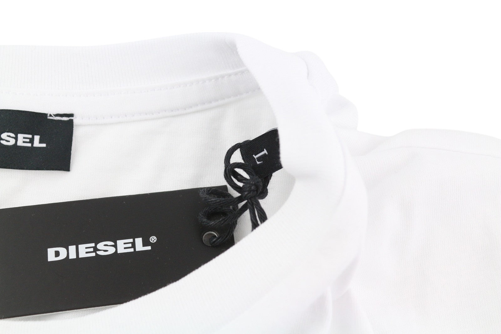 DIESEL T-Diegos-K24 Men's T-Shirt L White Short Sleeve Crew Neck Cotton Tricot