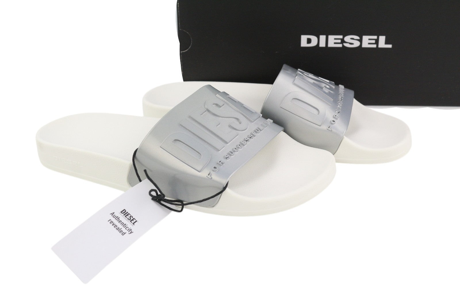 DIESEL Sa-Mayemi Women Sandals EU37 Light Beach Slippers Open Toe Slide Logo