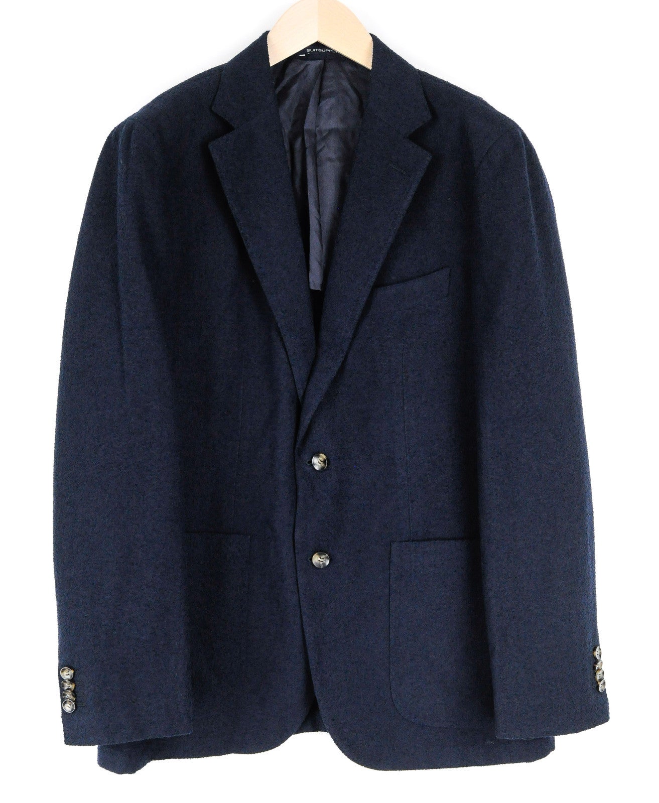 Men's SUITSUPPLY Havana Blazer UK44R Slim Navy Formal Wool Cotton Linen