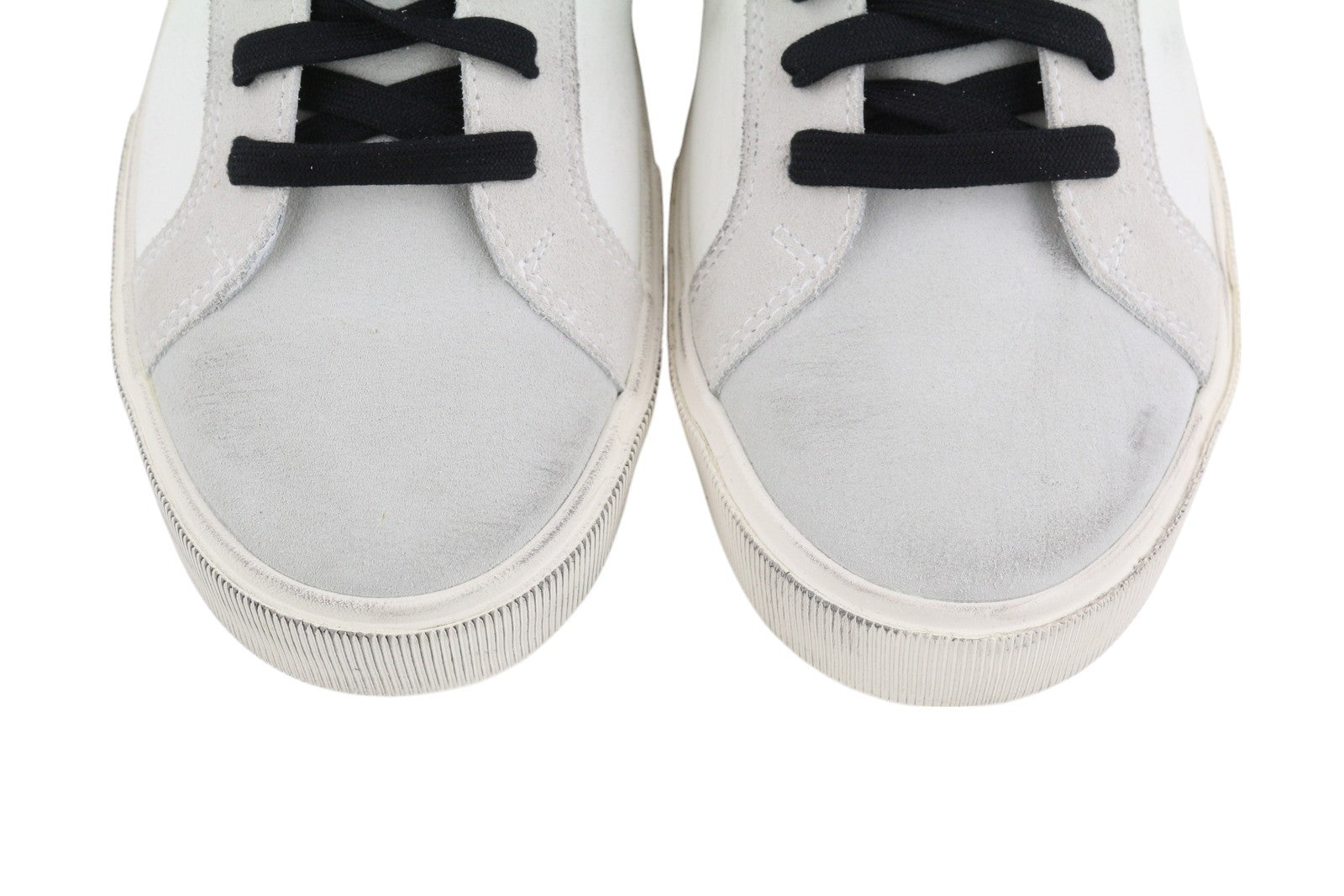 DIESEL S-Mydori Lc Men Sneakers EU45 White Leather Almond Toe Laced RRP€200